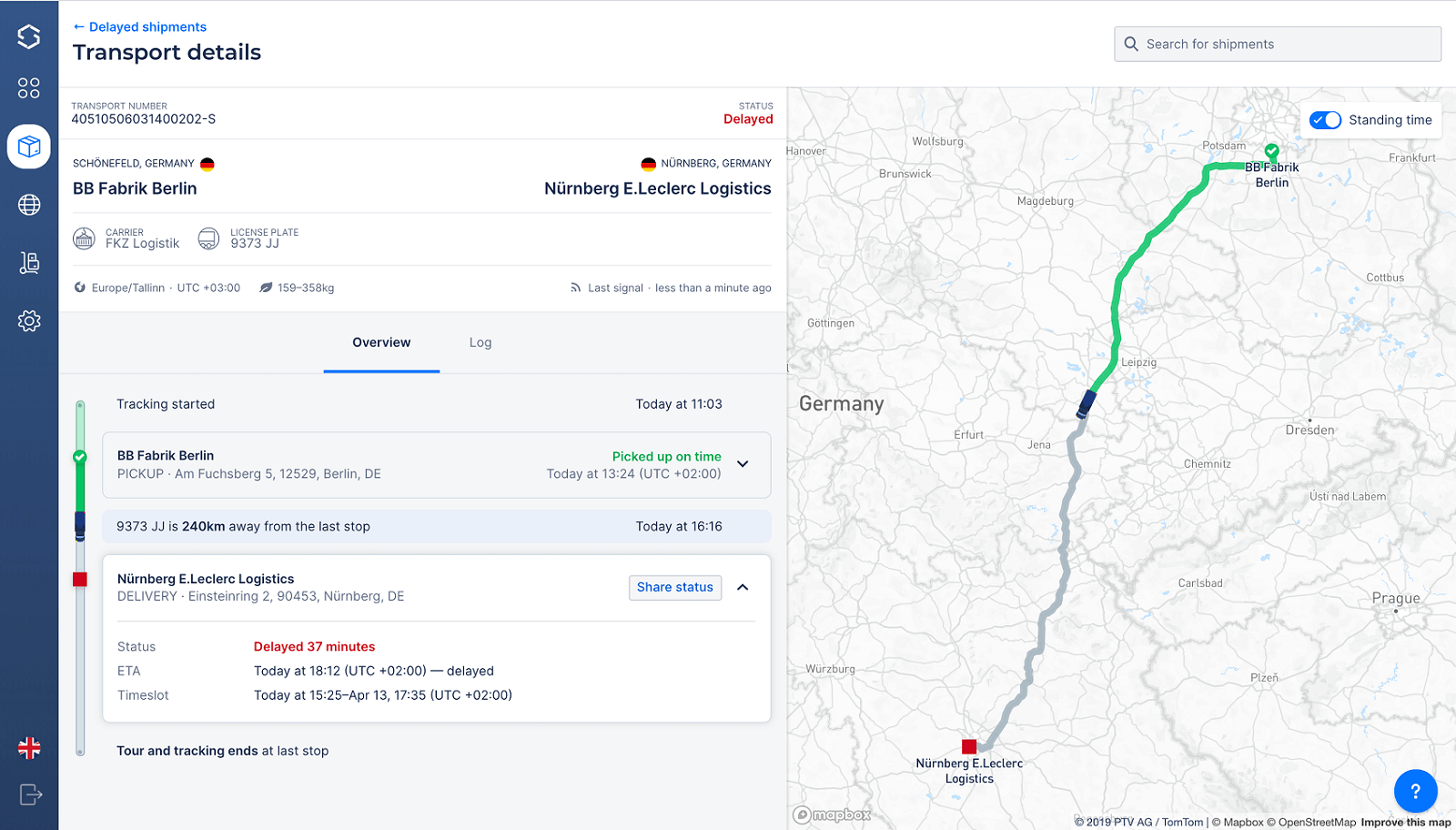 Transport details in Sixfold