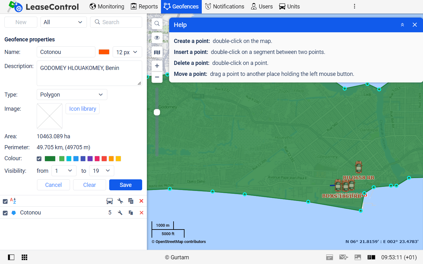 Custom geofences